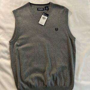Men’s Chaps Sweater Vest NWT Grey Medium